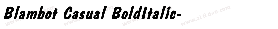 Blambot Casual BoldItalic字体转换